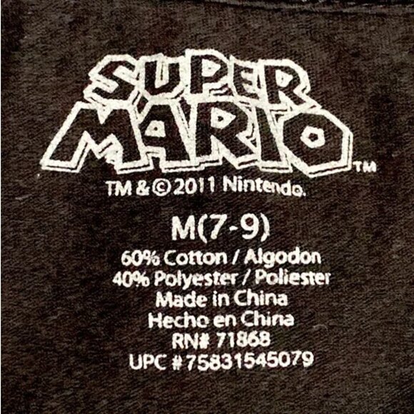 Nintendo Super Mario & Friends Short Sleeve Shirt - Size M - Picture 4 of 6
